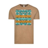 Vintage Coffee aztec cowhide seamless Vintage Tee - AdoDesignShop