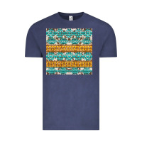 Vintage Denim aztec cowhide seamless Vintage Tee - AdoDesignShop