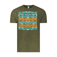 Vintage Olive aztec cowhide seamless Vintage Tee - AdoDesignShop