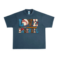 Midnight Navy love baseball Urban Heavy Tee - AdoDesignShop