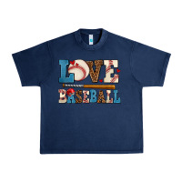Navy love baseball Urban Heavy Tee - AdoDesignShop