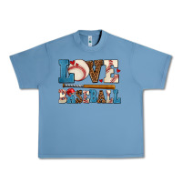 Pebble Blue love baseball Urban Heavy Tee - AdoDesignShop