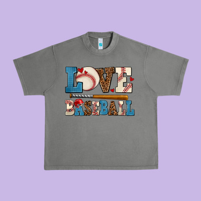 Love Baseball Urban Heavy Tee Designed By Adodesignshop