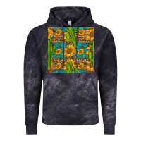 Cloud Black sunflower and cactus seamless pattern Vintage Hoodie - BundleAndBundleShop