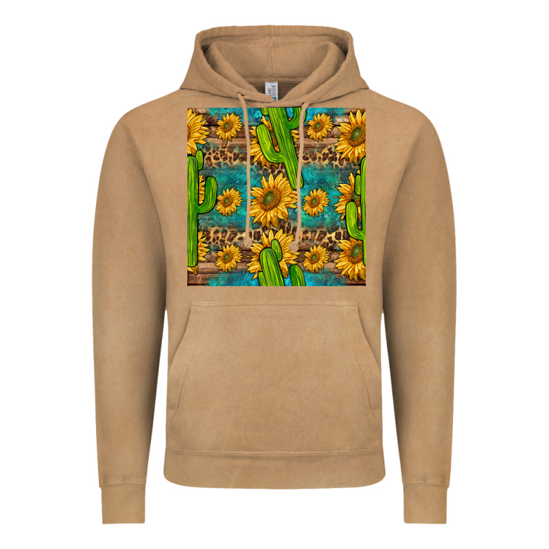 Sunflower And Cactus Seamless Pattern Vintage Hoodie by BundleAndBundleShop | Teevron