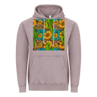 Vintage Zinc sunflower and cactus seamless pattern Vintage Hoodie - BundleAndBundleShop