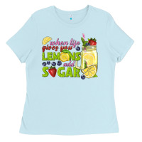 Baby Blue when life gives you lemons add sugar tbw Ladies Tee - texasbilliewilder