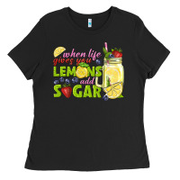 Black when life gives you lemons add sugar tbw Ladies Tee - texasbilliewilder