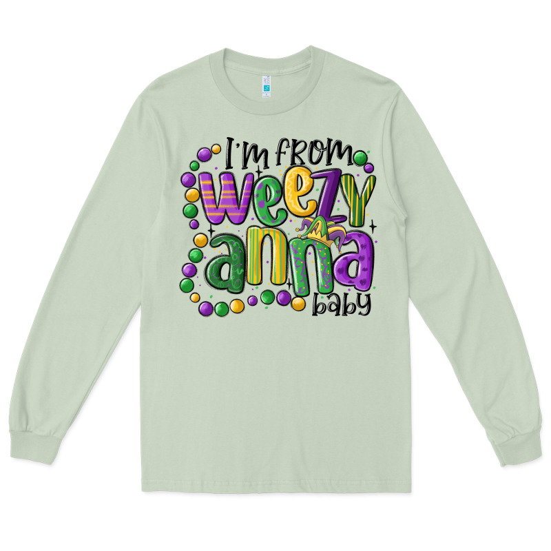 I'm From Weezy Anna Baby Mardi Gras Long Sleeve Tee by MaliasSmallBusiness | Teevron
