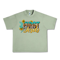 Oil Green but first jesus Urban Heavy Tee - NancyCooperArtShop