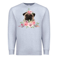 Heather Grey Pug Premium Sweatshirt - Bettercallsaul