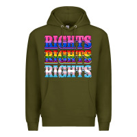 Army Green Rights rights rights Premium Hoodie - NancyCooperArtShop