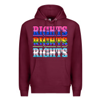 Burgundy Rights rights rights Premium Hoodie - NancyCooperArtShop