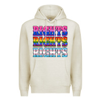Oatmeal Heather Rights rights rights Premium Hoodie - NancyCooperArtShop