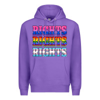 Purple Rights rights rights Premium Hoodie - NancyCooperArtShop