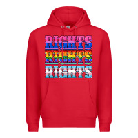 Red Rights rights rights Premium Hoodie - NancyCooperArtShop