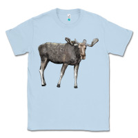 Dusty Blue Moose Buck Deer Classic Tee - LillyAllenDesigns