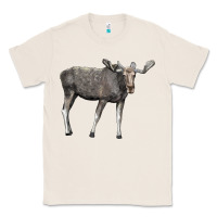 Natural Moose Buck Deer Classic Tee - LillyAllenDesigns