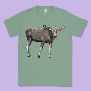 Moose Buck Deer Classic Tee Designed By Lillyallendesigns