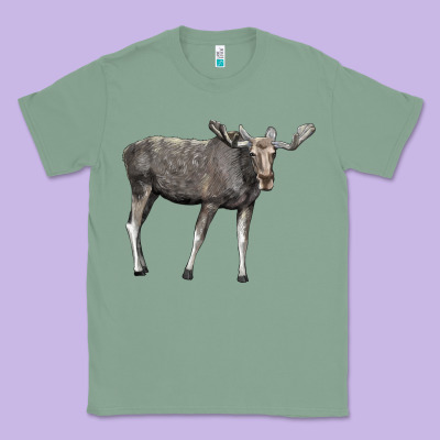 Moose Buck Deer Classic Tee Designed By Lillyallendesigns