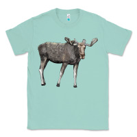 Seafoam Moose Buck Deer Classic Tee - LillyAllenDesigns