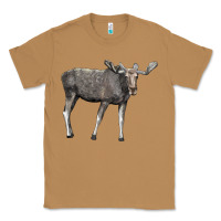 Toasted Coconut Moose Buck Deer Classic Tee - LillyAllenDesigns