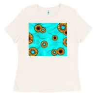 Bone turquoise gemstone sunflower Ladies Tee - JahusDesignShop
