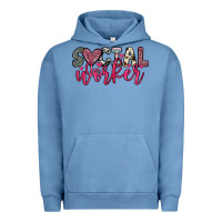 Pigment Pebble Blue social worker Urban Hoodie - OliviaCreatesArt