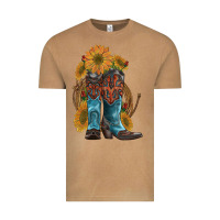 Western Boots With Sunflowers Vintage Tee | Teevron