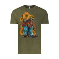 Vintage Olive western boots with sunflowers Vintage Tee - Artiststas