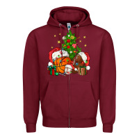 Burgundy christmas sports bbs Zipper Hoodie - BundleAndBundleShop
