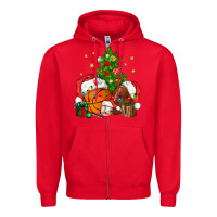 Red christmas sports bbs Zipper Hoodie - BundleAndBundleShop