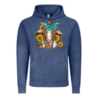 Vintage Denim sunflower bandana goat Vintage Hoodie - Jasminsmagicworld
