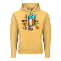 Vintage Mustard sunflower bandana goat Vintage Hoodie - Jasminsmagicworld
