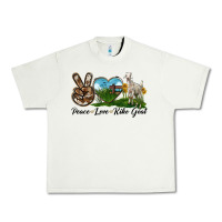 Pistachio Peace Love Kiko Goat Urban Heavy Tee - LillyAllenDesigns