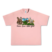 Salmon Peace Love Kiko Goat Urban Heavy Tee - LillyAllenDesigns