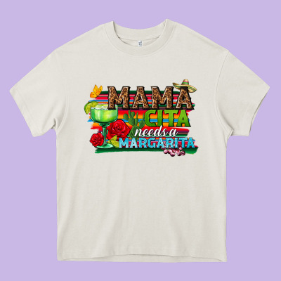 Mama Cita Needs A Margarita Heavy Core Tee Designed By Texasbilliewilder