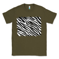 Army Green zebra background Classic Tee - RanaPortraitStore