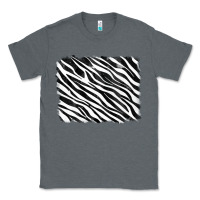 Charcoal Heather zebra background Classic Tee - RanaPortraitStore