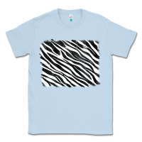 Dusty Blue zebra background Classic Tee - RanaPortraitStore