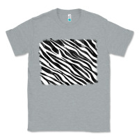 Heather Grey zebra background Classic Tee - RanaPortraitStore