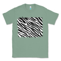Sage zebra background Classic Tee - RanaPortraitStore