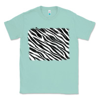 Seafoam zebra background Classic Tee - RanaPortraitStore