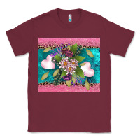 Burgundy v.d flowers and hearts Classic Tee - AdoDesignShop