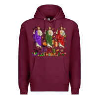 Burgundy san judas happy  hallothanksmas Premium Hoodie - JahusDesignShop