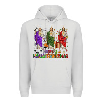 Dove Grey san judas happy  hallothanksmas Premium Hoodie - JahusDesignShop