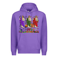 Purple san judas happy  hallothanksmas Premium Hoodie - JahusDesignShop