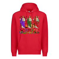 Red san judas happy  hallothanksmas Premium Hoodie - JahusDesignShop
