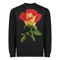 Black Ketchup And Mustard Rose Heavyweight Sweatshirt - LillyAllenDesigns