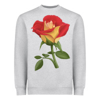 Heather Grey Ketchup And Mustard Rose Heavyweight Sweatshirt - LillyAllenDesigns